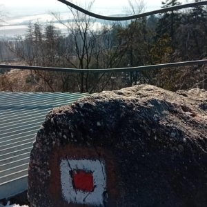 Ondřej Garaj on the summit of Bradlo (22.2.2025 12:45)
