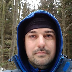 Petr Kowolowski na vrcholu Nořičí hora (28.1.2018 12:50)