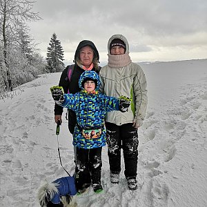 Sima na vrcholu Loučka (5.1.2020)