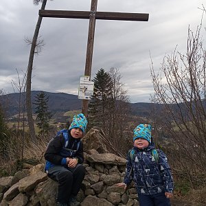 Lucijek on the summit of Prašivá hora Z (3.1.2021 11:00)