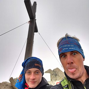 Martin Horáček na vrcholu Predné Solisko (3.10.2021 14:45)