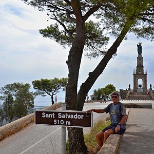 Jarda Vála na vrcholu Sant Salvador (15.9.2022)