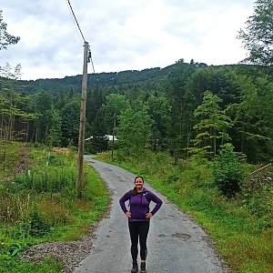 Sandra Blazkova na vrcholu Huštýn (28.8.2021 14:18)