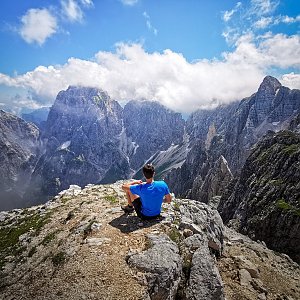 Jiří Králík na vrcholu Cima di Terrarossa (29.7.2021 11:53)