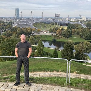 Petr Karmazín on the summit of Olympiaberg (2022)