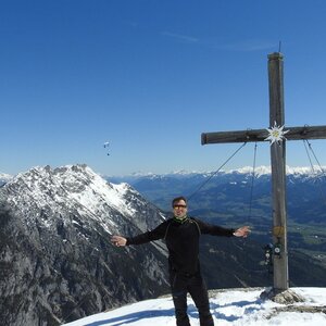 Divočák on the summit of Stoderzinken (27.4.2024 11:58)