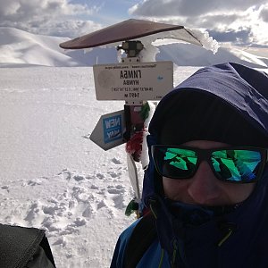 Šroťák on the summit of Gemba