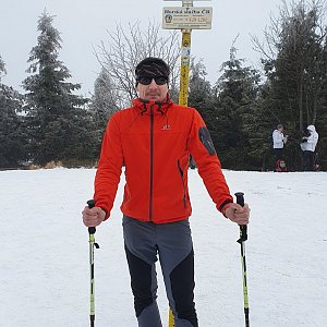 Tomáš na vrcholu Smrk (15.1.2022 12:53)