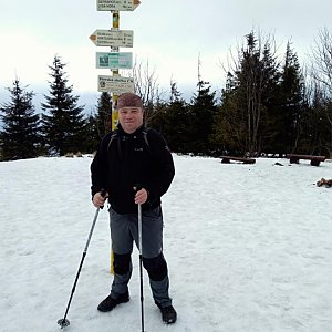 stusve na vrcholu Smrk (30.3.2018 16:50)