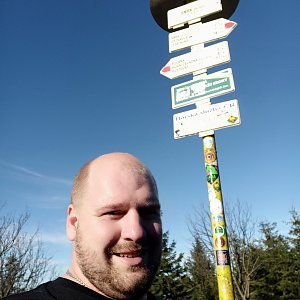 Petr Petrik na vrcholu Smrk (8.11.2022 12:27)