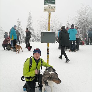 VašekB na vrcholu Smrk (9.1.2021 11:55)