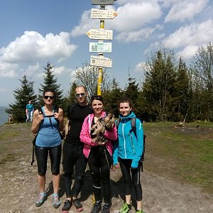 Andy na vrcholu Smrk (29.4.2018 11:38)