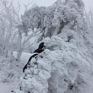Sebastian Woods na vrcholu Smrk (1.1.2020 12:00)