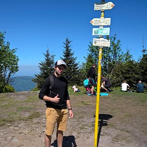 Jack Skurello na vrcholu Smrk (6.5.2018 12:16)
