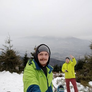 Miroslav Šlíwa na vrcholu Smrk (18.1.2020 12:20)