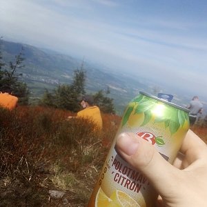 Pavel Zecha na vrcholu Smrk (9.5.2020 7:21)