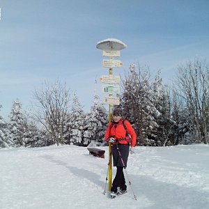 Hanka na vrcholu Smrk (17.2.2018 10:45)