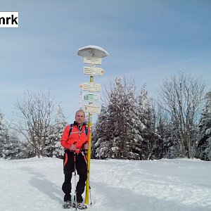 Čestmír Kubíček na vrcholu Smrk (17.2.2018 10:46)