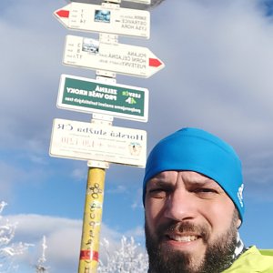 Tomík na vrcholu Smrk (3.1.2021 13:15)