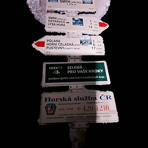 Petra Glogarová na vrcholu Smrk (10.1.2021 17:23)