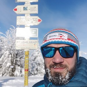 Tomík na vrcholu Smrk (18.1.2021 11:28)
