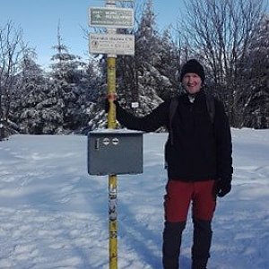 Petr na vrcholu Smrk (24.1.2021 10:50)