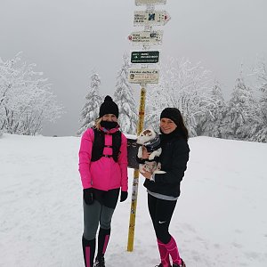 Nikol Srničková na vrcholu Smrk (30.1.2021 11:00)