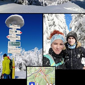 Ivka na vrcholu Smrk (14.2.2021 12:30)