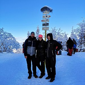 David Chlebek na vrcholu Smrk (10.1.2021 15:30)