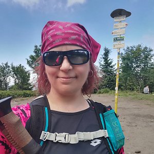 Daniela Vajsová na vrcholu Smrk (10.7.2021 12:49)