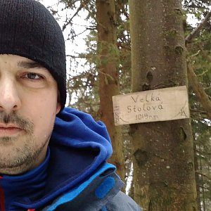 Petr Kowolowski na vrcholu Velká Stolová (28.1.2018 15:52)