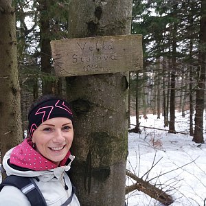 Aneta Gabzdylová na vrcholu Velká Stolová (18.1.2020 10:41)