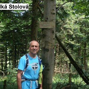 Čestmír Kubíček na vrcholu Velká Stolová (16.7.2018 13:38)