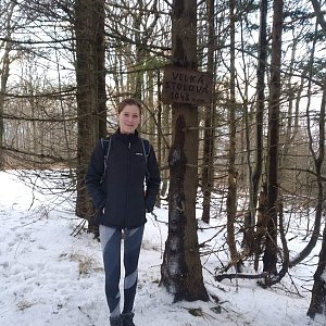 Lucca na vrcholu Velká Stolová (3.1.2021 9:00)