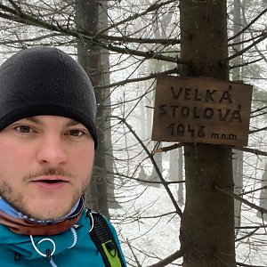Vladimír Květoň na vrcholu Velká Stolová (23.1.2021 13:22)