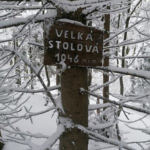 Martin Mohyla na vrcholu Velká Stolová (28.1.2021 12:25)