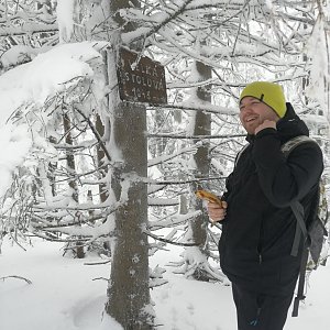 Petr Borovský na vrcholu Velká Stolová (30.1.2021 11:53)