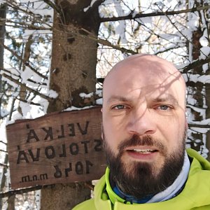 Tomík na vrcholu Velká Stolová (20.2.2021 11:28)