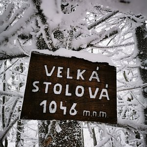 Vendula Schafferová na vrcholu Velká Stolová (16.1.2021 12:26)