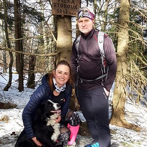 Miroslav Marek na vrcholu Velká Stolová (25.2.2021 6:26)