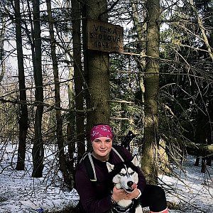 Nikol Podesvova na vrcholu Velká Stolová (25.2.2021 14:00)