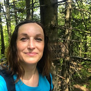 Veronika Spáčilová na vrcholu Velká Stolová (5.6.2021 11:50)