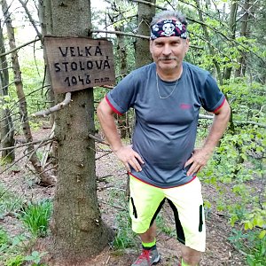 Lojza Žáček na vrcholu Velká Stolová (5.6.2021 13:27)