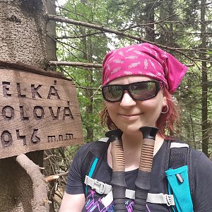 Daniela Vajsová na vrcholu Velká Stolová (5.7.2021 13:22)