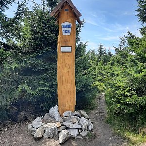 Tomáš Kupsa na vrcholu Smrk (4.8.2022 14:15)