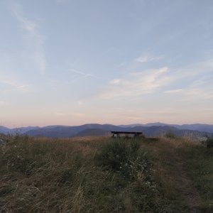 Martin on the summit of Manínec (7.8.2026 20:01)