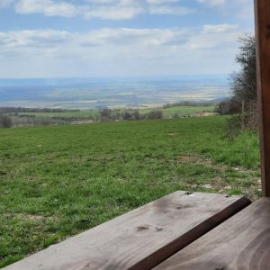 Ondřej Garaj on the summit of Oldřichovský kopec (25.4.2021 12:00)