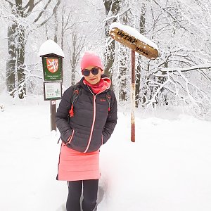 Pavlína Sýkorová na vrcholu Ostrý (27.12.2019 12:03)