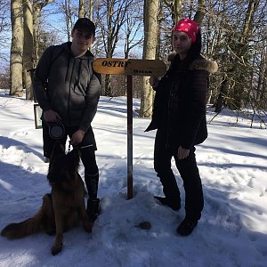Jiří Tkáč na vrcholu Ostrý (17.2.2019 11:31)