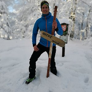 Miguele na vrcholu Ostrý (17.1.2021 13:30)